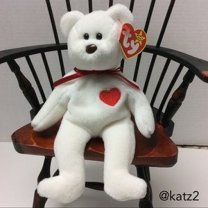 Ty Beanie Baby Retired Valentino the Valentine Bear 1994 - Tag Error